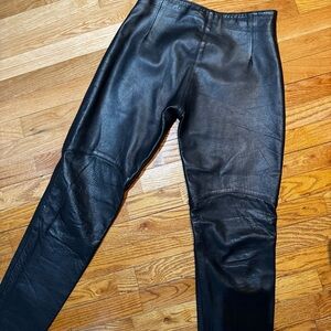 Vintage Rocker Leather High Waist Pants